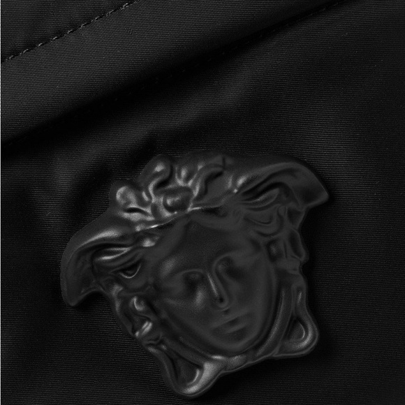 NWT Retail $1450 Versace La Medusa Palazzo Large Black Nylon Unisex Backpack main image 11
